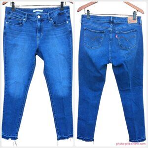 Levis 711 Skinny Jeans Womens Size 31 Raw Hem